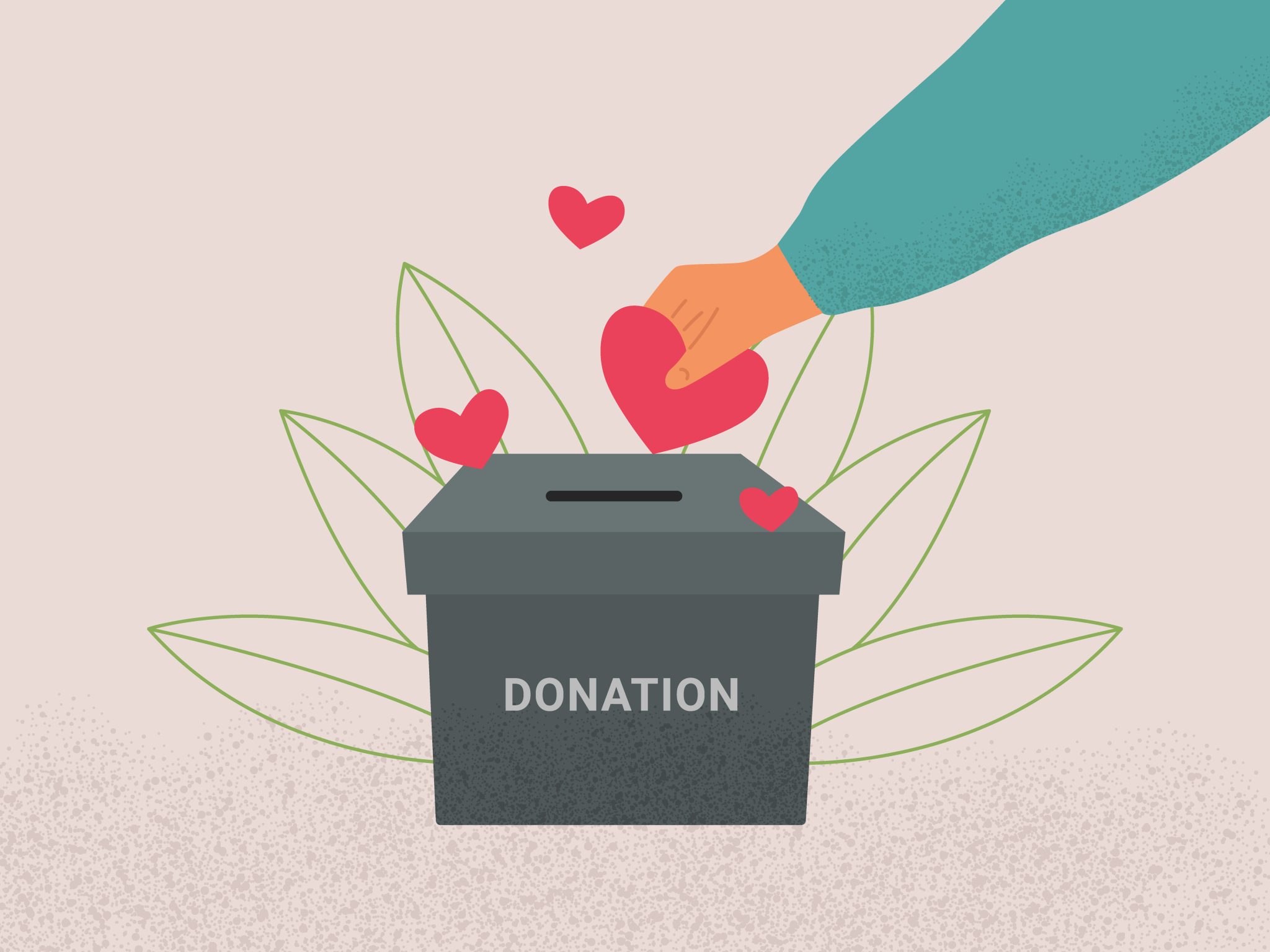donation box and love