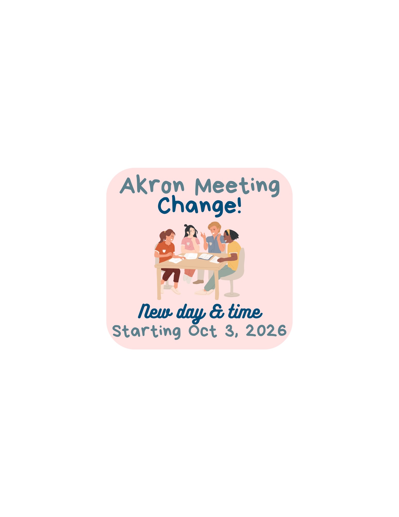 Akron OA Meeting Change